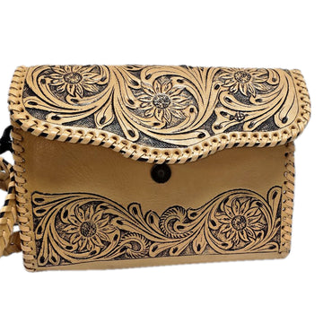 American Darling Wallet Hand Tooled Genuine Leather Women Bag Western Handbag Purse